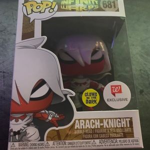 Attach-knight funko pop Walgreens exclusive gitd